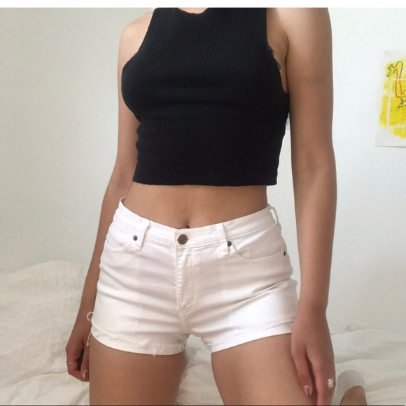 Abercrombie White Denim Shorts - Picture 1 of 4